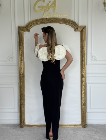 Rochie Serana BLACK WHITE [5]