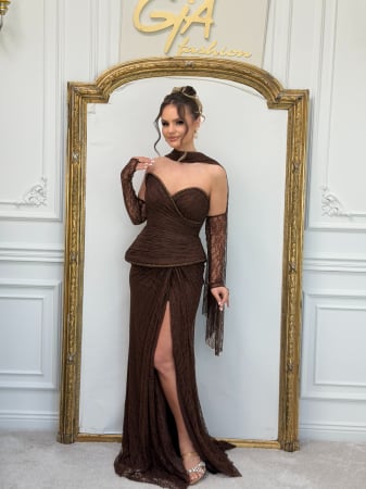 Rochii lungi - Rochie Serina Brown