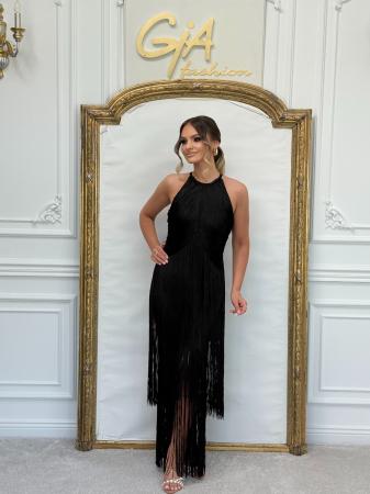 Rochii de zi - Rochie Stylish Fringe Black