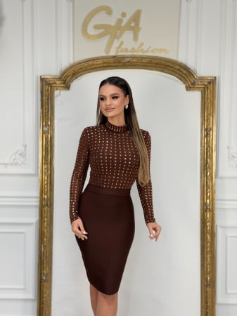 Rochii de seara - Rochie Tamizia Brown