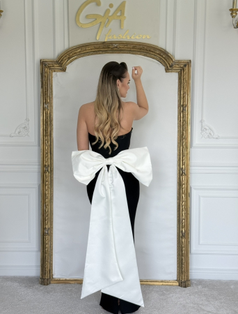 Rochii de seara - Rochie Tetissa BLACK WHITE