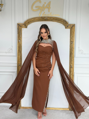 Rochii de seara - Rochie Tineda Brown
