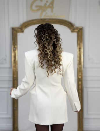 Rochii de seara - Rochie Tip Sacou Kalla White