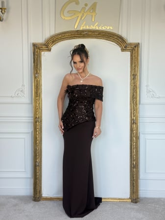 Rochii de seara - Rochie Zalley Brown