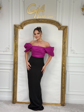 Rochii elegante - Rochie Zelleay BLACK PURPLE