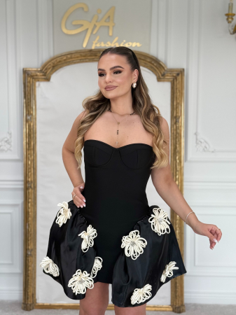 Rochie Zellia BLACK AND WHITE [5]