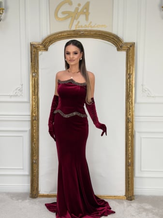 Rochii lungi - Rochie Zellivia Catifea