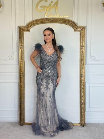 Rochii lungi - Rochie Zena Grey