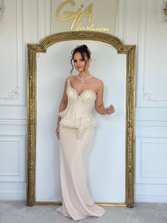 Rochii de seara - Rochie Zerela Crem