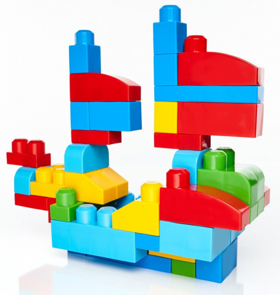 Set cuburi de construit Mega Bloks - 80 de bucati pentru baietei Fisher-Price [3]