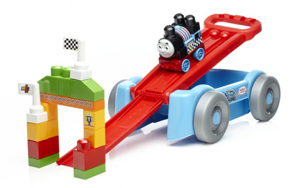 Set de joaca Mega Bloks Locomotiva Thomas vagon cursa de cale ferata [1]