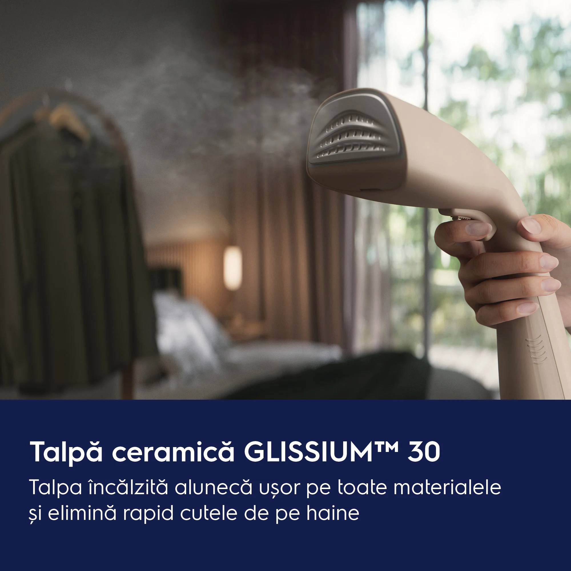 Aparat de calcat vertical cu abur Electrolux E7HS2-6UG Refine 700, 1400W, gri urban [5]