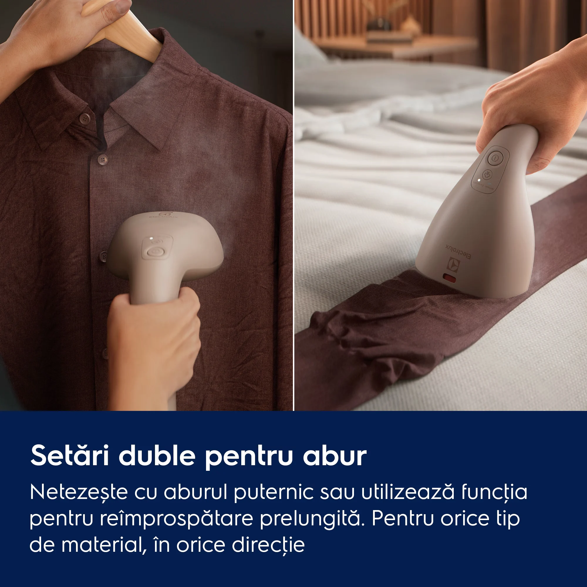 Aparat de calcat vertical cu abur Electrolux E7HS2-8WB Refine 700, 1600W, Walnut Beige [3]