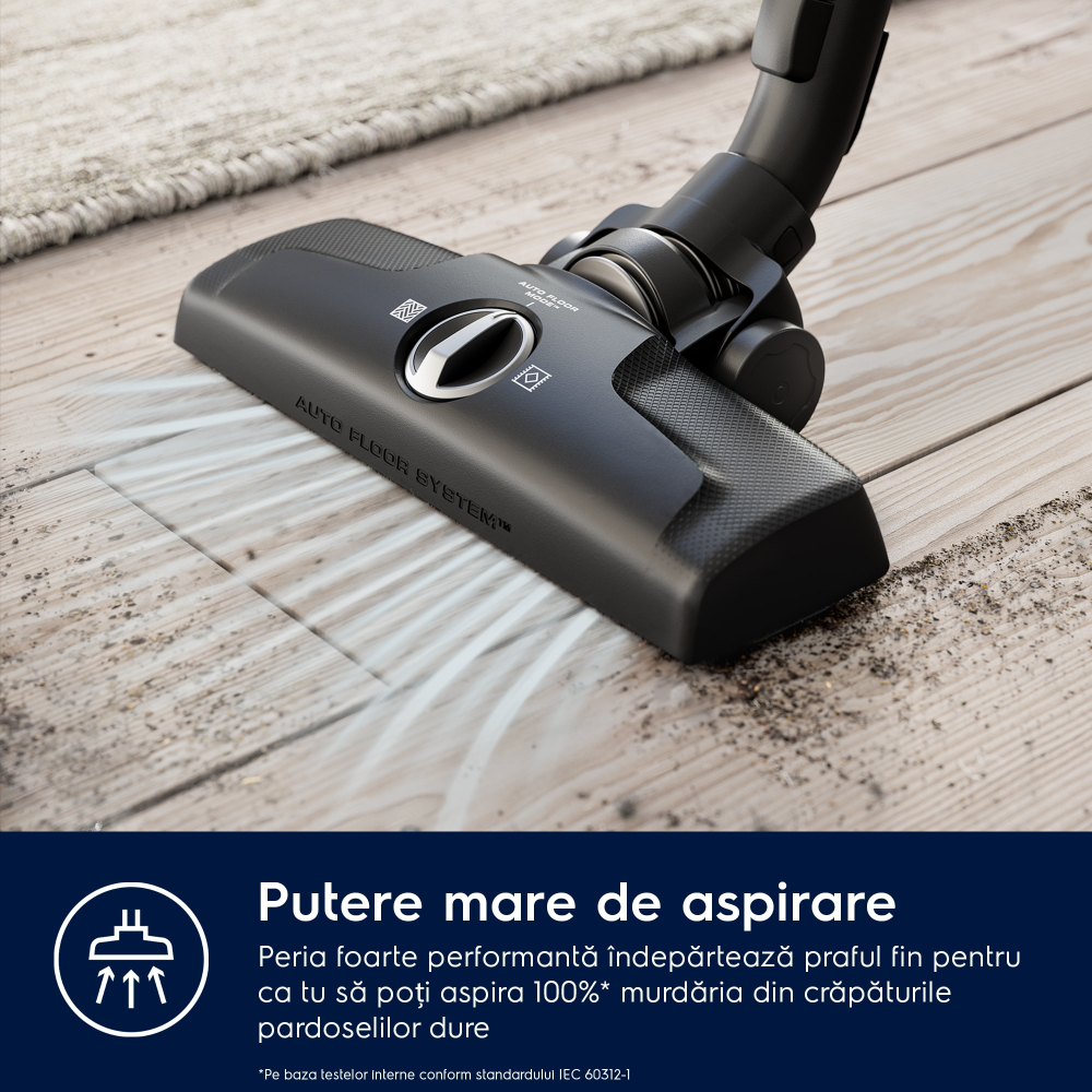 Aspirator cu sac Electrolux Clean 600 EB61C4DB albastru denim, perie DustMagnet Silent, filtru HEPA, sac 3.5L [6]