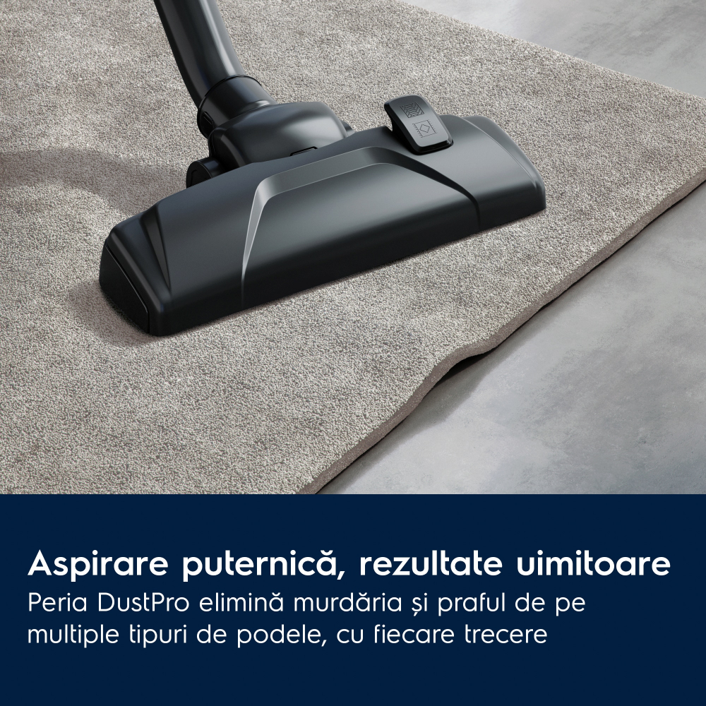 Aspirator cu sac Electrolux Seria 300 EB31C1DB albastru denim, filtru HEPA, perie DustPro, sac 3L [2]