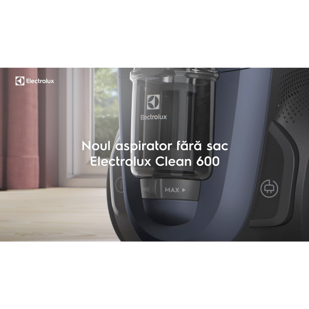 Aspirator fara sac Electrolux 600 EL61C3DB Albastru Denim cu HEPA, DustMagnet Silent si Parketto Pro [2]