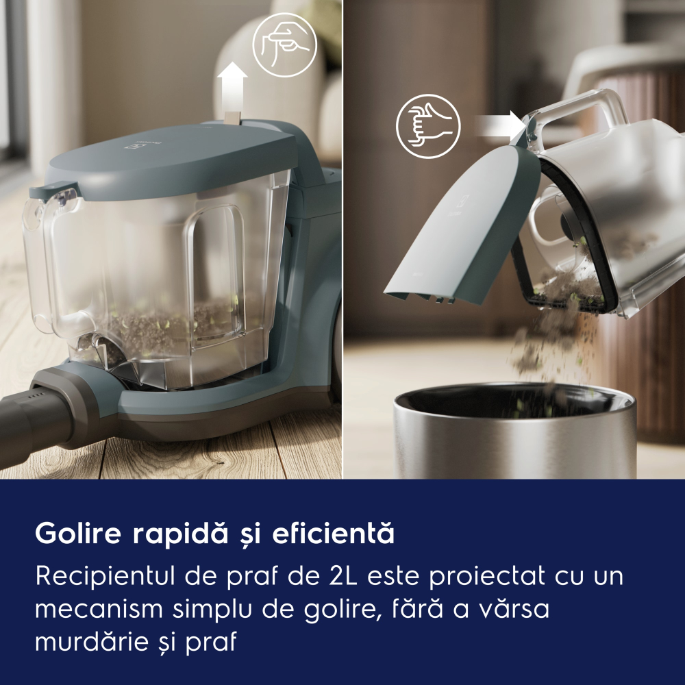 Aspirator fara sac Electrolux Seria 300 EL31C1LDB Albastru Denim cu filtru HEPA si perie CombiFloor [3]