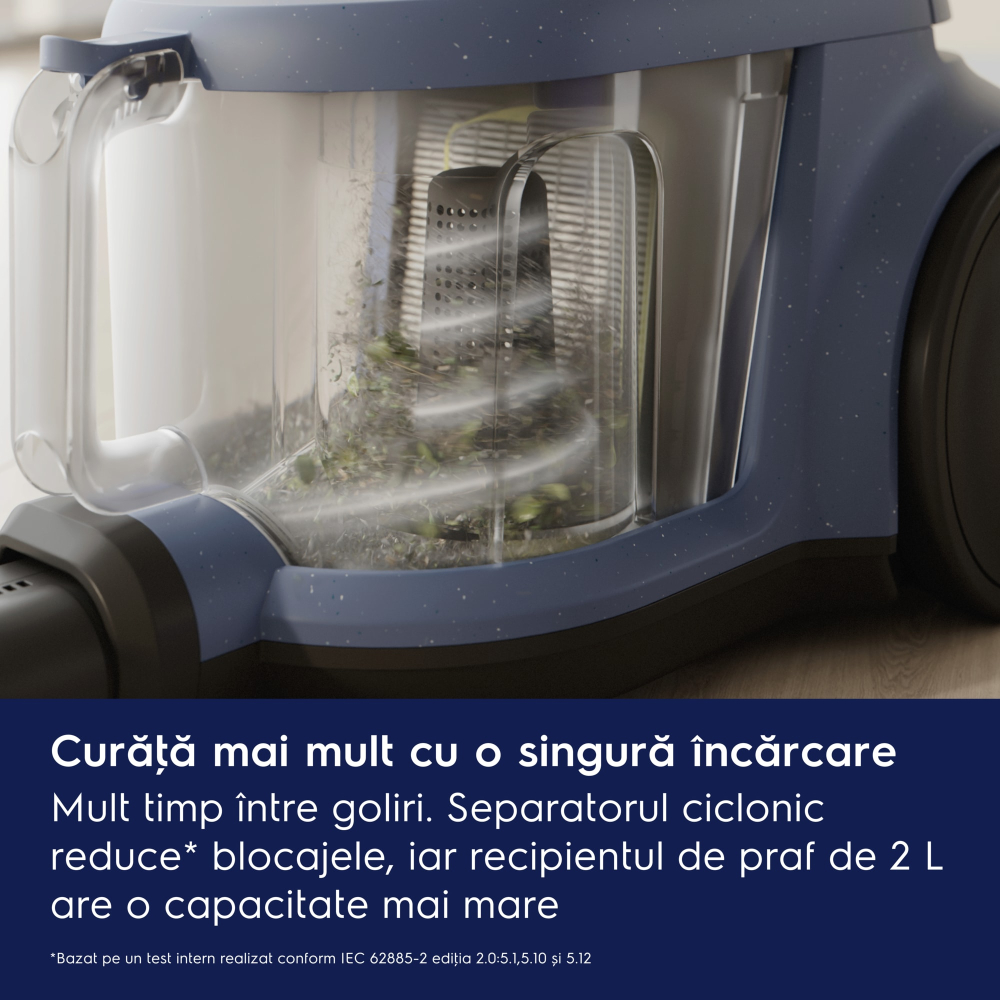 Aspirator fara sac Electrolux Seria 500 EL51C1LDB Albastru Denim cu filtru HEPA si perie AllFloor [7]