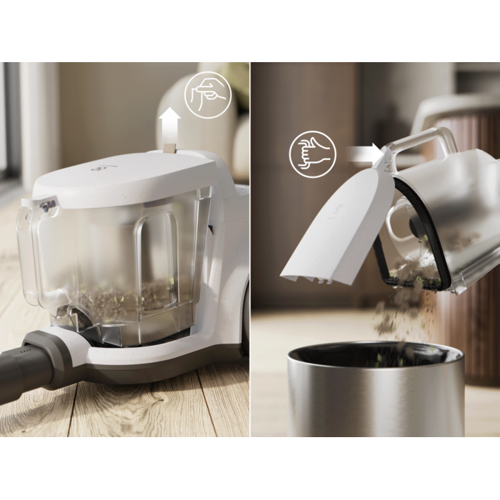 Aspirator fara sac Electrolux Seria 500 EL51C2SW Alb Scoica cu filtru HEPA si perie AllFloor [16]