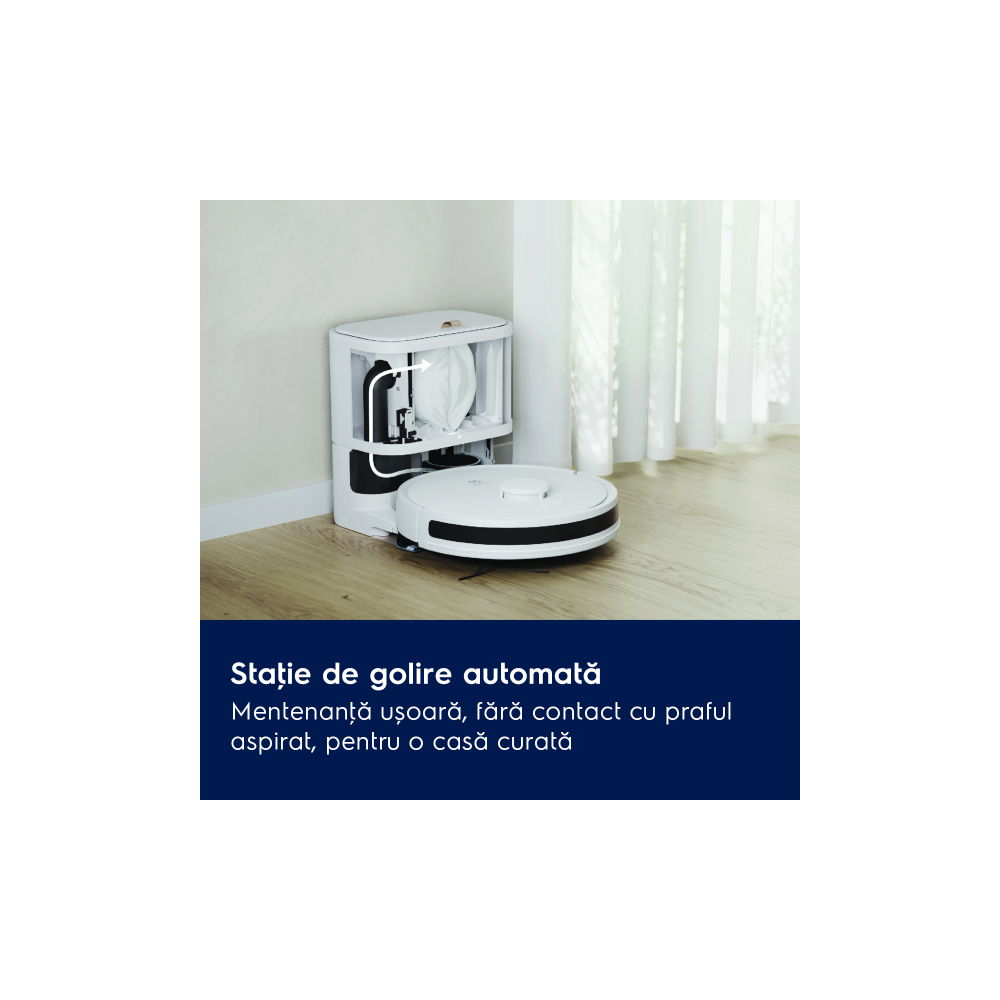 Aspirator robot Electrolux Seria 700 ER71UW2SW Alb Scoica cu LiDAR, 4000Pa si statie de golire automata [8]