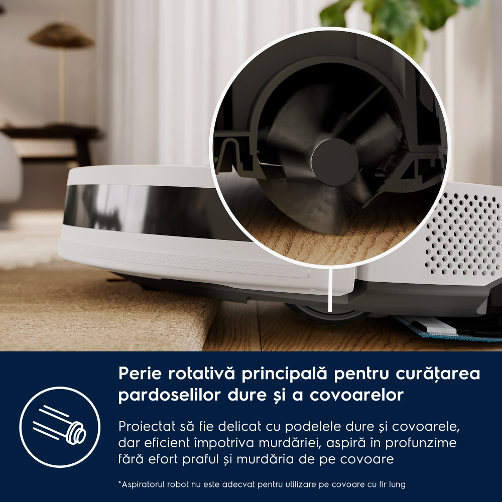 Aspirator robot Electrolux Seria 700 ER71UW2SW Alb Scoica cu LiDAR, 4000Pa si statie de golire automata [10]