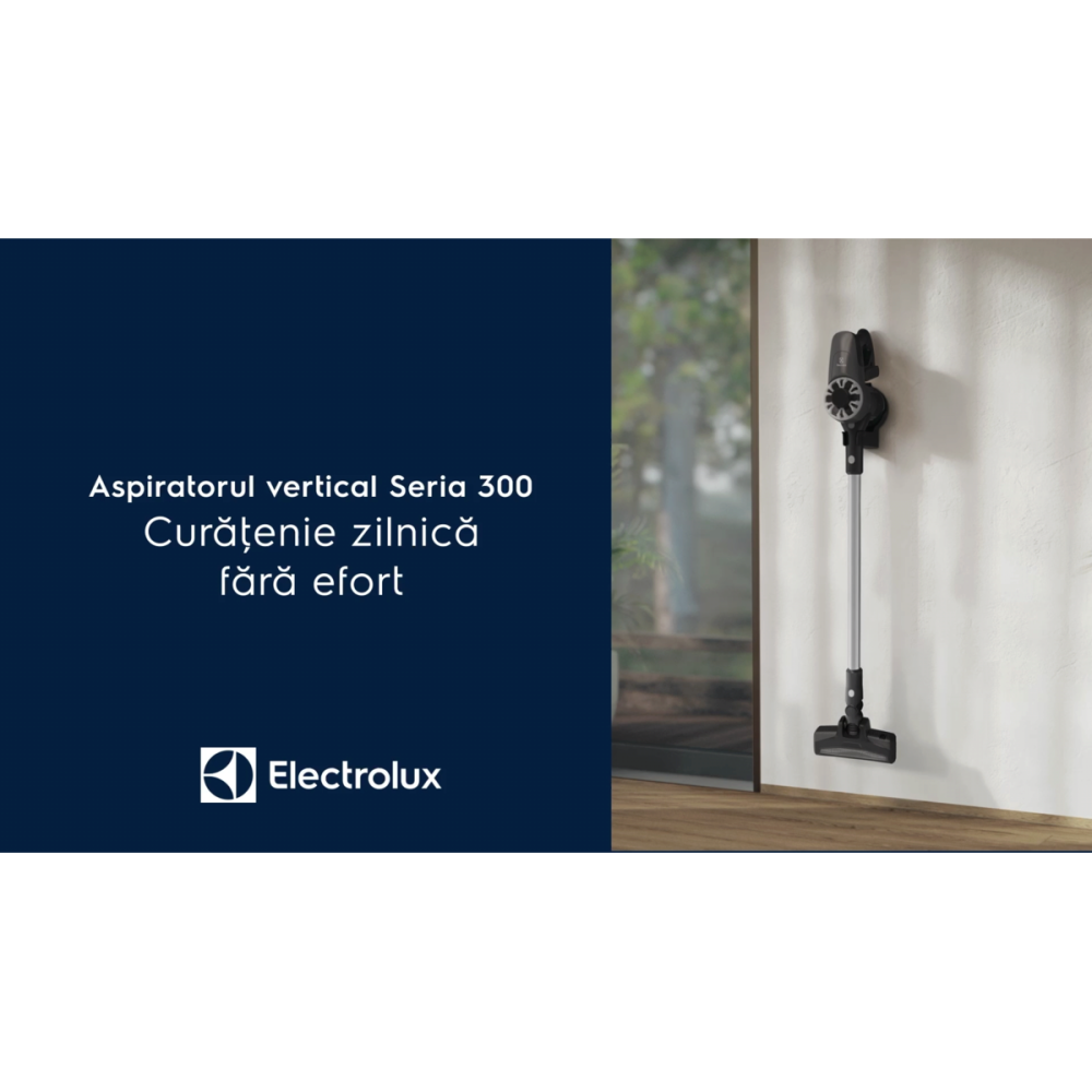 Aspirator vertical cu acumulator Electrolux Seria 300 EP31CB21TG gri, 21.6V, 40 min autonomie, 2,18 kg [8]