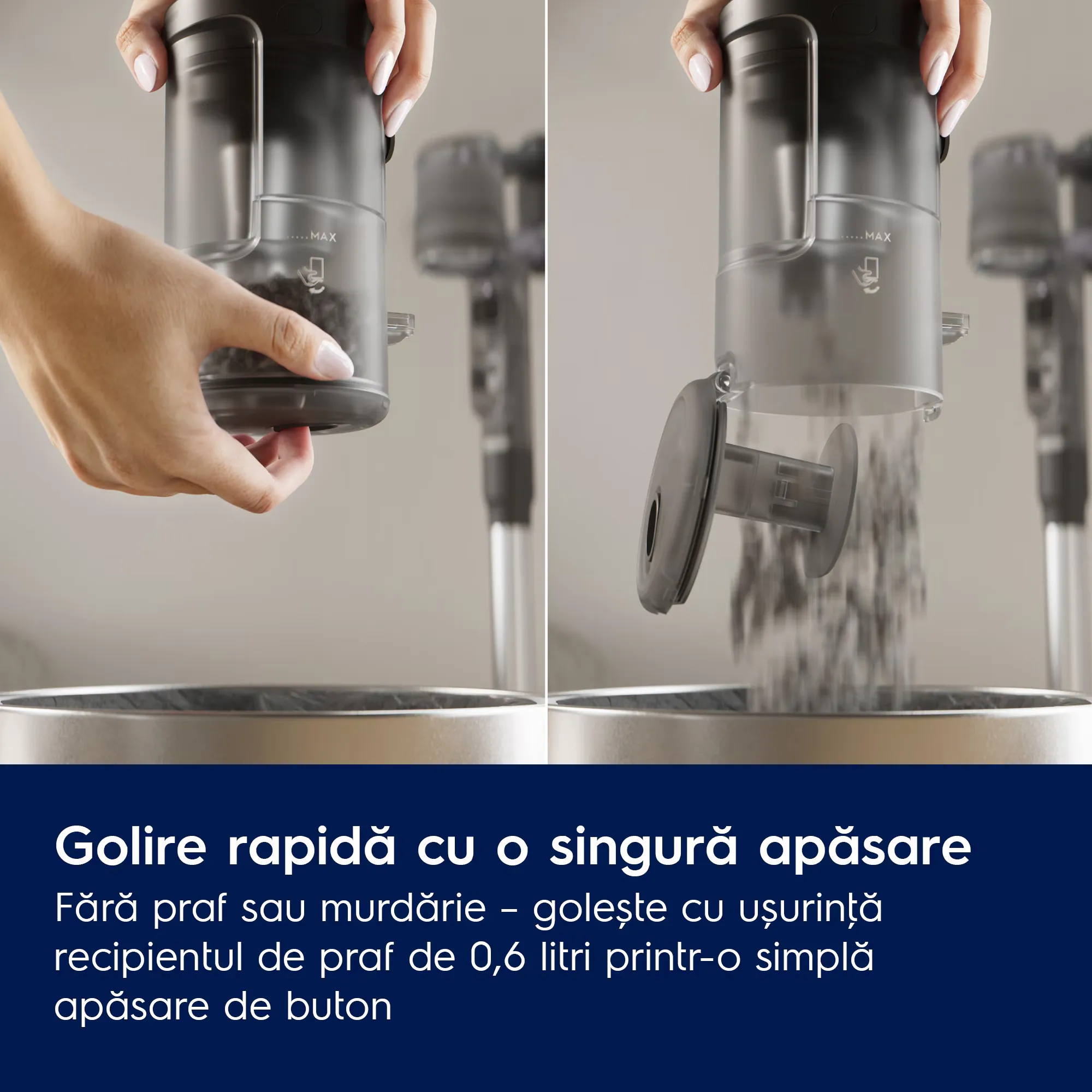 Aspirator vertical fara fir Electrolux Seria 600 EP61H21WET, 21.6V, perie mop, albastru [2]