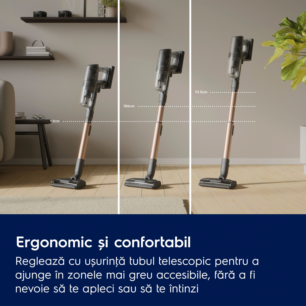 Aspirator vertical fara fir Electrolux Seria 800 EP82H25WET, 25V, perie mop, albastru [5]