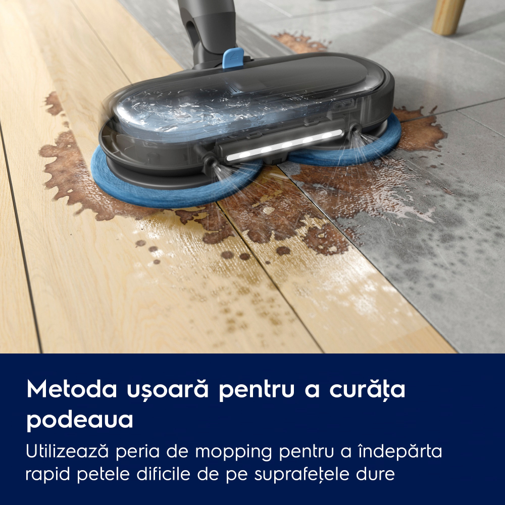 Aspirator vertical fara fir Electrolux Seria 800 EP82H25WET, 25V, perie mop, albastru [3]