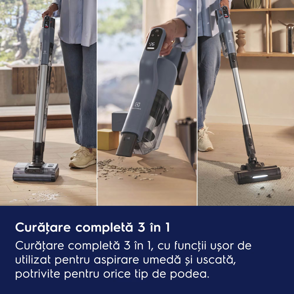 Aspirator vertical multifunctional Electrolux Seria 800 EW82U2DB, 3 in 1 Wet & Dry, 21.6V, albastru denim [16]