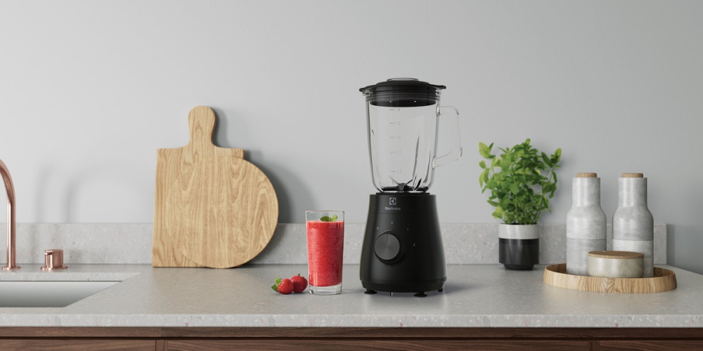 Blender Electrolux Create 3 E3TB1-4GG, 500W, 1.5L, Cana Sticla, 4 Lame TruFlow Inox, 3 Viteze, Pulse, Negru [2]