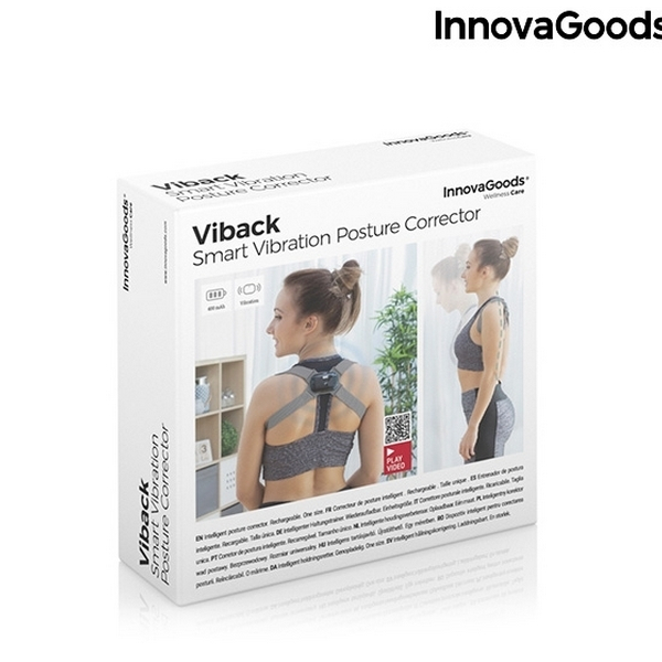 Corector de postura inteligent reincarcabil cu vibratii Viback InnovaGoods Wellness Care [8]
