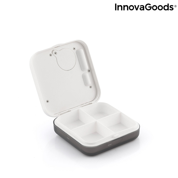 Cutie digitala 3 in 1 pentru medicamente Innova Goods, Ceas, Cronometru, Programabila, Alarma cu vibratie si sunet, max 5 alarme/ zi , Alb [3]