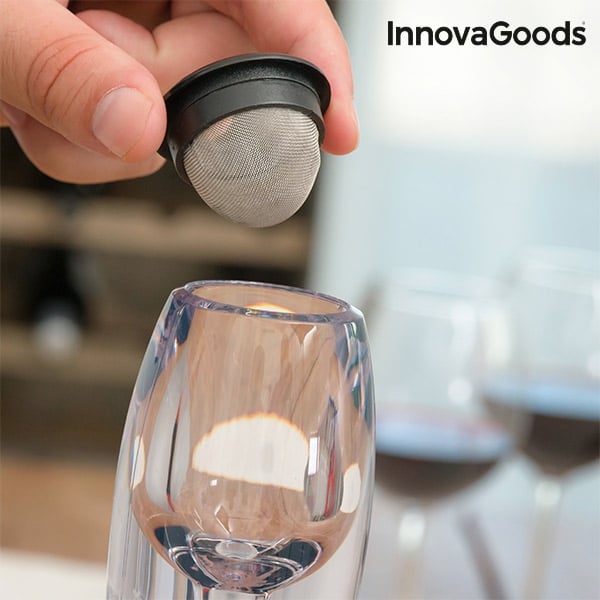 Decantor smart pentru vin, InnovaGoods, cu filtru antidepuneri sau resturi de pluta, capacitate nelimitata [3]