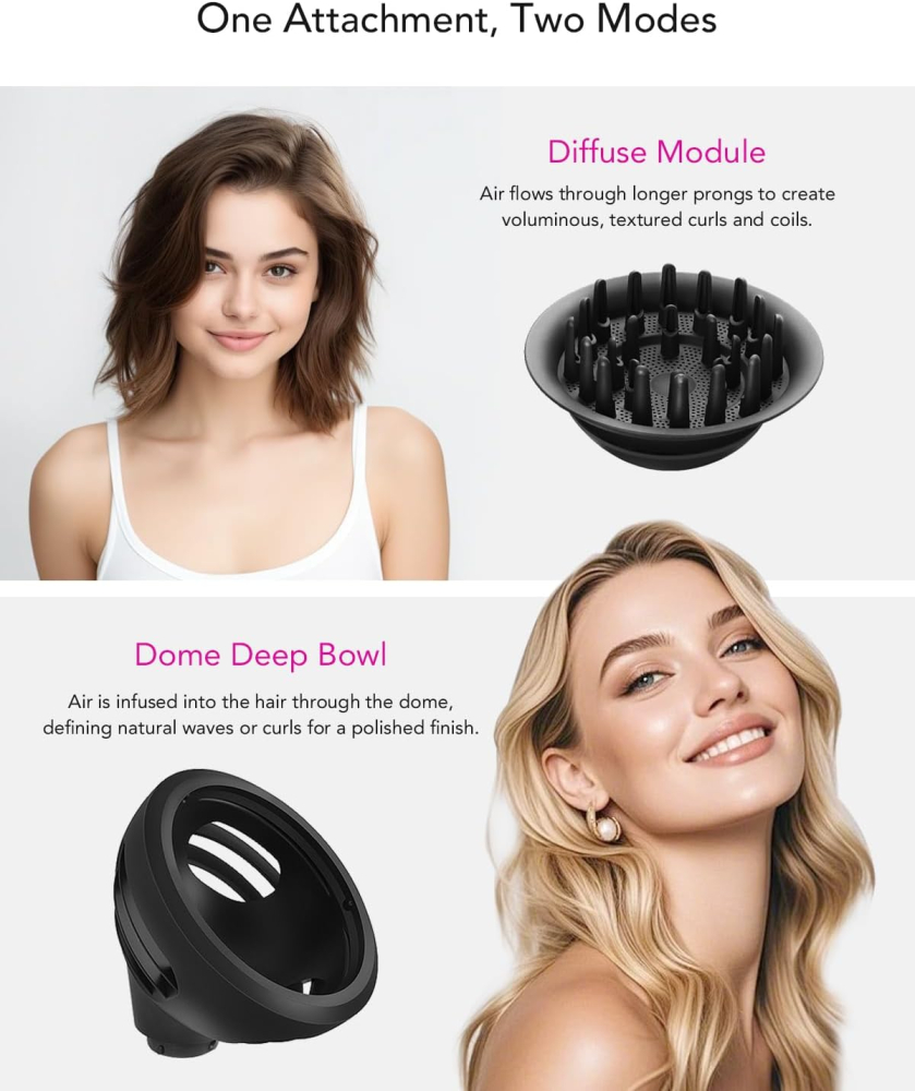Difuzor Wave+Curl original Dyson Airwrap i.d. (HS08), negru, cod 974149-01 [2]