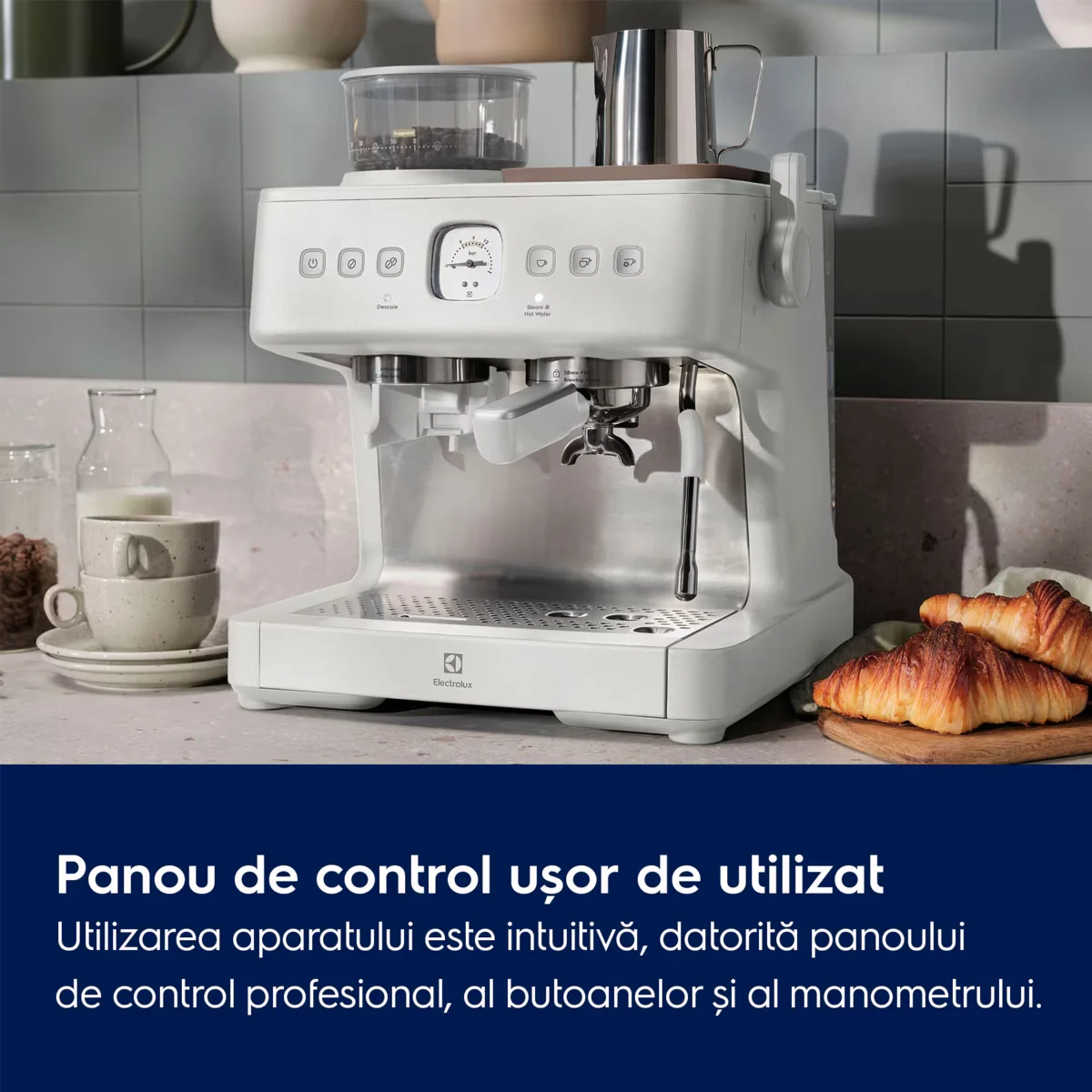 Espressor Electrolux Seria 800 E8EC1-8SW - Rasnita integrata, Dual Thermoblock, Alb scoica [5]