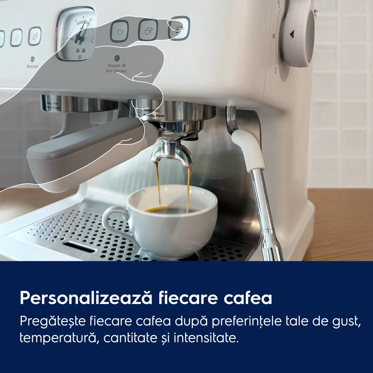 Espressor Electrolux Seria 800 E8EC1-8SW - Rasnita integrata, Dual Thermoblock, Alb scoica [7]