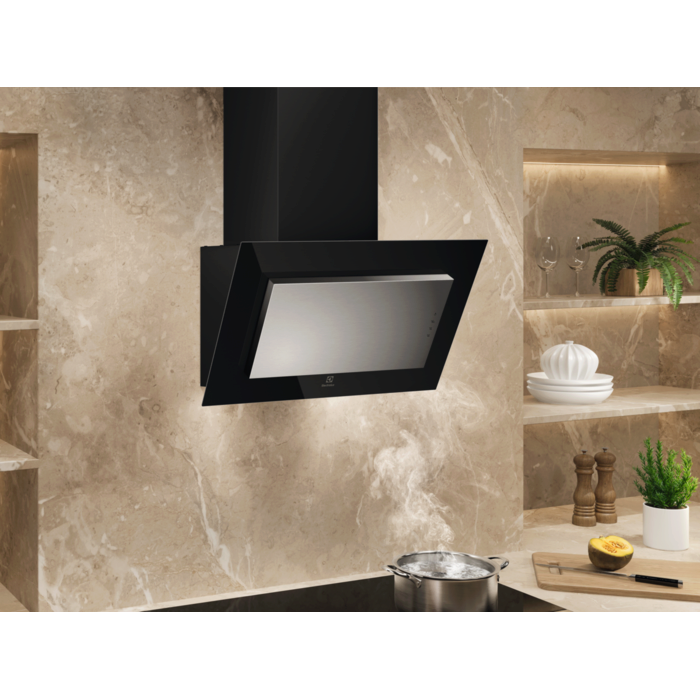 Hota semineu Electrolux LFV326Y 60 cm negru design vertical ExtractionTech 600 m3/h [2]