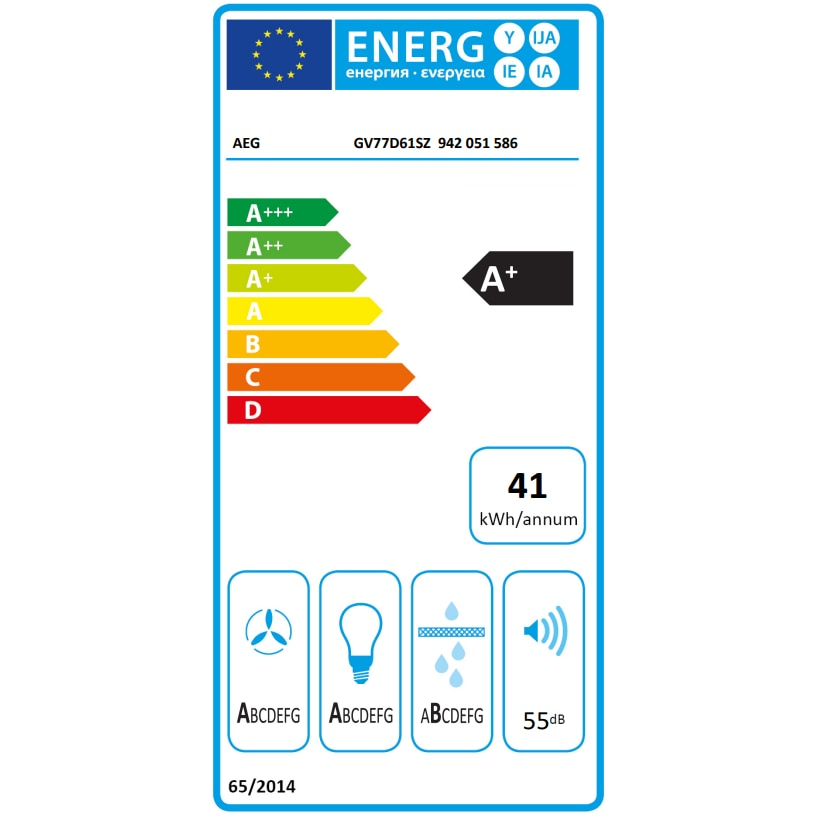 Hota semineu AEG GV77D61SZ negru mat 60 cm [13]
