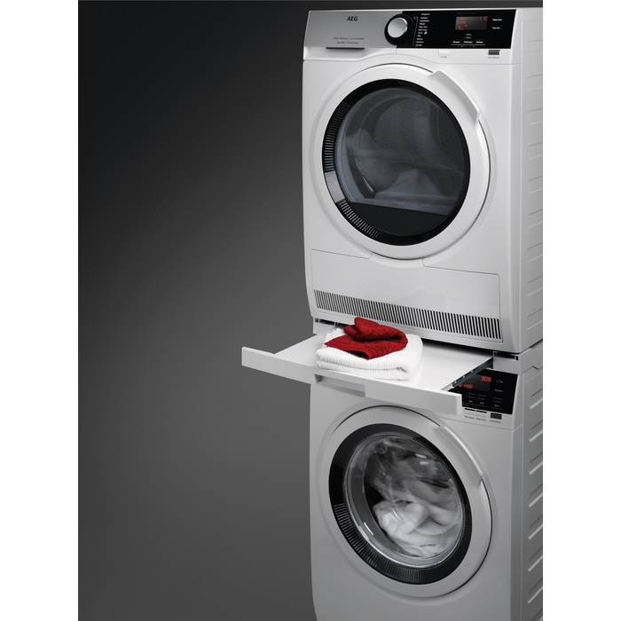 Kit Electrolux suprapunere masina de spalat / uscator, cu suport rufe, alb [4]