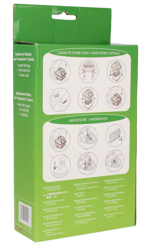 Kit filtre HEPA spuma si panza Rowenta ZR004601 pentru Compacteo Cyclonic [9]