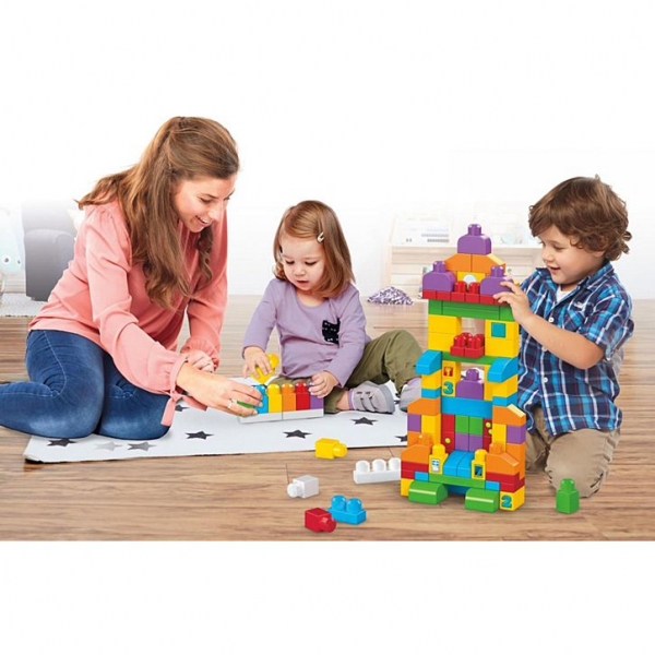 Set Fisher-Price Cuburi Colorate de Construit Mega Bloks 150 de piese [6]