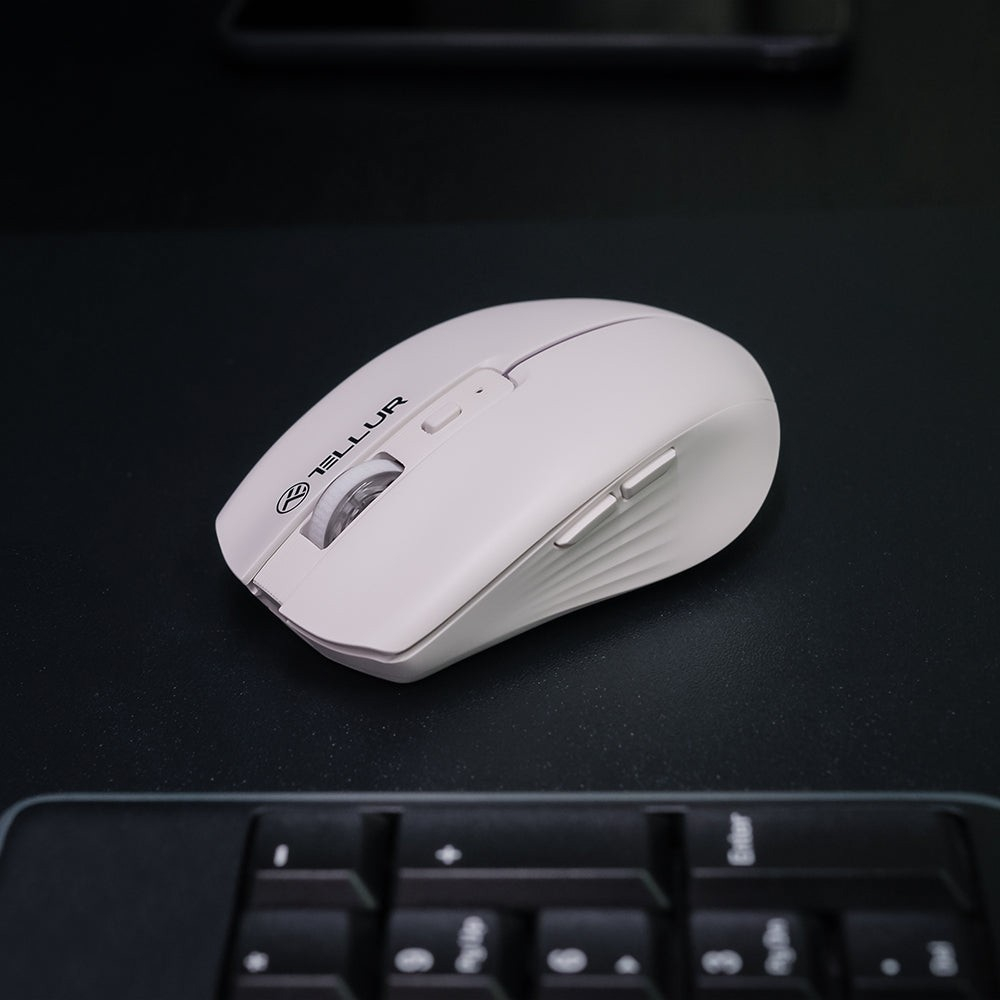 Mouse wireless Tellur, Silent Click, Alb [5]