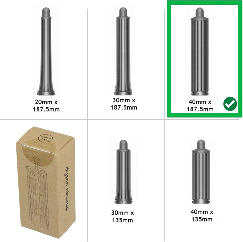 Ondulator lung 40 mm reversibil original Dyson Airwrap Nickel/Iron [4]