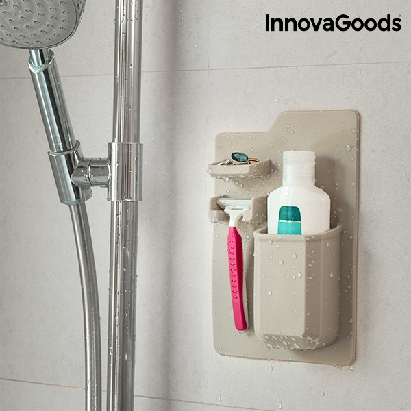 Organizator de baie din silicon, InnovaGoods Home Houseware, rezistent la apa, pentru suprafete netede [3]