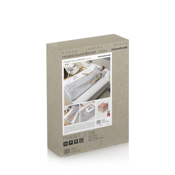 Patura pentru sauna cu caldura cu infrarosu indepartat FIR,  Bedna InnovaGoods, 179 x 79 cm [11]