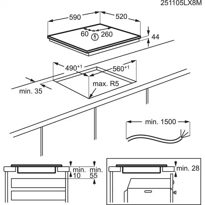 Plita inductie AEG TI64IB10FB Seria 7000 SenseBoil 60 cm 4 zone negru [14]