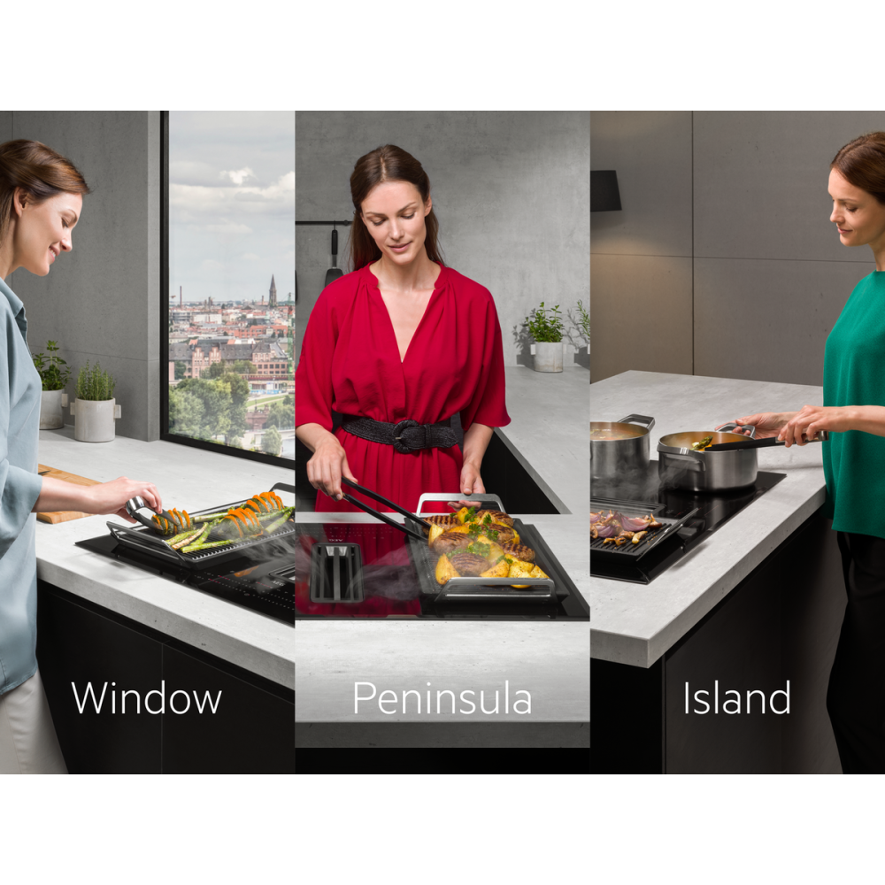 Plita cu hota integrata AEG CCE84779FB ComboHob FlexiBridge 83 cm 4 zone negru [3]