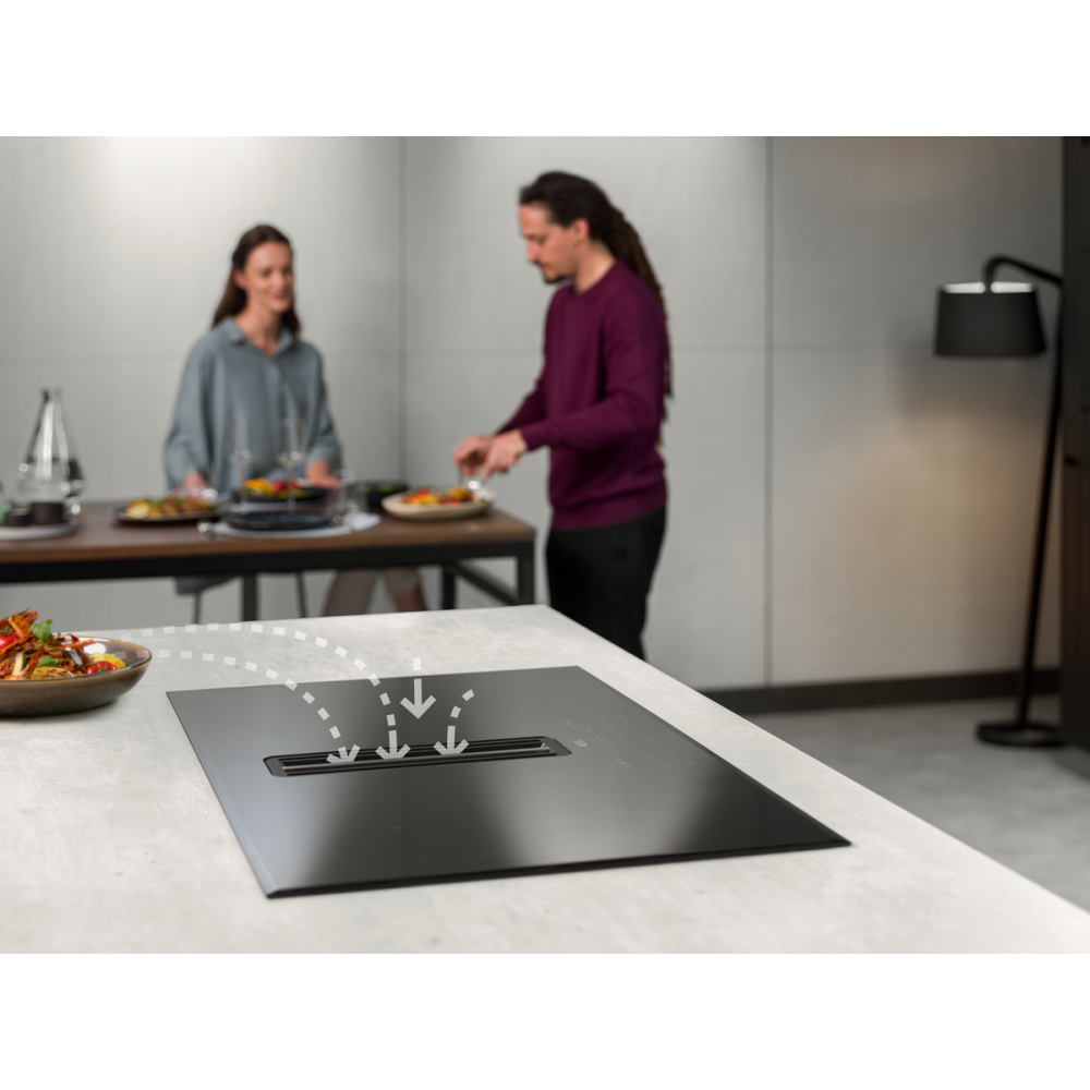 Plita cu hota integrata AEG CCE84779FB ComboHob FlexiBridge 83 cm 4 zone negru [4]