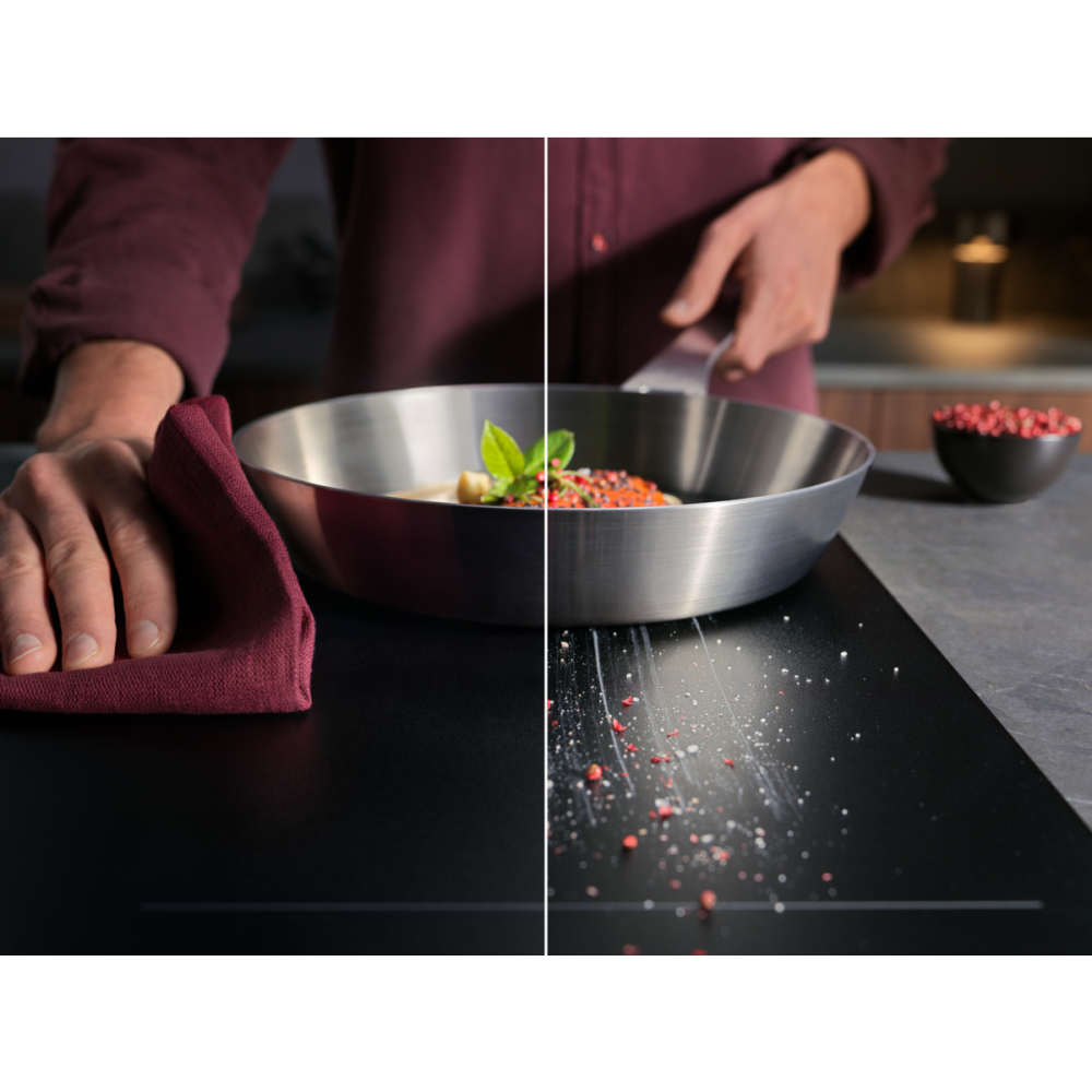 Plita cu hota integrata AEG TH84CC23CZ ComboHob XT SenseFry 80 cm 4 zone negru mat [6]